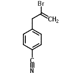 结构式 CAS# 148252-40-8, 4-(2-溴-2-丙烯-1-基)苯甲腈