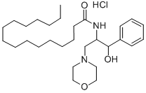 结构式 CAS# 149022-18-4, N-[(1R,2R)-1-羟基-3-吗啉-4-基-1-苯基丙烷-2-基]十六烷酰胺