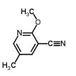 structure of CAS# 149379-73-7, 2-Methoxy-5-Methylnicotinonitrile;2-Methoxy-5-methylnicotinonitrile;MFCD13563068