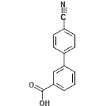 结构式 CAS# 149506-93-4, 4'-氰基-3-联苯基羧酸