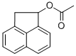 structure of CAS# 14966-36-0, 1,2-Dihydro-1-Acenaphthylenol 1-Acetate;Acetic Acid [(1S)-1-Acenaphthenyl] Ester;Acetic Acid [(1S)-Acenaphthen-1-Yl] Ester;[(1S)-Acenaphthen-1-Yl] Ethanoate
