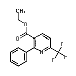 结构式 CAS# 149770-27-4, 乙基2-苯基-6-(三氟甲基)烟酸酯