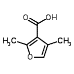 结构式 CAS# 15058-72-7, 2,4-二甲基-3-糠酸