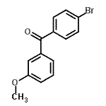 structure of CAS# 151239-47-3, (4-Bromophenyl)(3-Methoxyphenyl)Methanone;4-Bromo-3'-methoxybenzophenone;ZINC02574646
