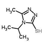 结构式 CAS# 151519-23-2, 4-异丙基-5-甲基-4H-1,2,4-三唑-3-硫醇