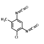 结构式 CAS# 15166-26-4, 1-氯-2,4-二异氰酸-5-甲基苯