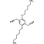 结构式 CAS# 151903-53-6, 2,2'-[2,5-二(己氧基)-1,4-亚苯基]二乙腈