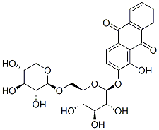 structure of CAS# 152-84-1, 1-Hydroxy-2-[(2S,3R,4S,5S,6R)-3,4,5-Trihydroxy-6-[[(2S,3R,4S,5R)-3,4,5-Trihydroxyoxan-2-Yl]Oxymethyl]Oxan-2-Yl]Oxyanthracene-9,10-Dione;1-Hydroxy-2-[(2S,3R,4S,5S,6R)-3,4,5-Trihydroxy-6-[[(2S,3R,4S,5R)-3,4,5-Trihydroxytetrahydropyran-2-Yl]Oxymethyl]Tetrahydropyran-2-Yl]Oxy-Anthracene-9,10-Dione;1-Hydroxy-2-[[(2S,3R,4S,5S,6R)-3,4,5-Trihydroxy-6-[[(2S,3R,4S,5R)-3,4,5-Trihydroxy-2-Tetrahydropyranyl]Oxymethyl]-2-Tetrahydropyranyl]Oxy]Anthracene-9,10-Dione;1-Hydroxy-2-[(2S,3R,4S,5S,6R)-3,4,5-Trihydroxy-6-[[(2S,3R,4S,5R)-3,4,5-Trihydroxytetrahydropyran-2-Yl]Oxymethyl]Tetrahydropyran-2-Yl]Oxy-9,10-Anthraquinone