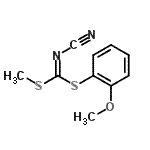 结构式 CAS# 152381-95-8, 2-甲氧基苯基甲基氰基碳o二硫代亚氨酸酯