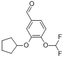 structure of CAS# 153587-14-5, 3-Cyclopentyloxy-4-Difluoromethoxy-Benzaldehyde;Fs000747