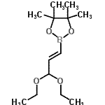 结构式 CAS# 153737-25-8, 2-[(1E)-3,3-二乙氧基-1-丙烯-1-基]-4,4,5,5-四甲基-1,3,2-二氧硼戊环