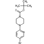 结构式 CAS# 153747-97-8, 2-甲基-2-丙基4-(5-溴-2-吡啶基)-1-哌嗪羧酸酯