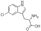 structure of CAS# 154-07-4, 5-Chlorotryptophan;2-amino-3-(5-chloro-1H-indol-3-yl)propanoic acid;5-CHLORO-DL-TRYPTOPHAN;5-CHLORO-D-TRYPTOPHAN