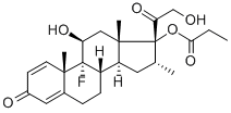 structure of CAS# 15423-89-9, Dexamethasone 17-Propionate;Propanoic Acid [(8S,9R,10S,11S,13S,14S,16R,17R)-9-Fluoro-11-Hydroxy-17-(2-Hydroxy-1-Oxoethyl)-10,13,16-Trimethyl-3-Oxo-6,7,8,11,12,14,15,16-Octahydrocyclopenta[A]Phenanthren-17-Yl] Ester;Propionic Acid [(8S,9R,10S,11S,13S,14S,16R,17R)-9-Fluoro-17-Glycoloyl-11-Hydroxy-3-Keto-10,13,16-Trimethyl-6,7,8,11,12,14,15,16-Octahydrocyclopenta[A]Phenanthren-17-Yl] Ester;[(8S,9R,10S,11S,13S,14S,16R,17R)-9-Fluoro-11-Hydroxy-17-(2-Hydroxyethanoyl)-10,13,16-Trimethyl-3-Oxo-6,7,8,11,12,14,15,16-Octahydrocyclopenta[A]Phenanthren-17-Yl] Propanoate