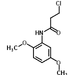 structure of CAS# 154343-50-7, 3-Chloro-N-(2,5-Dimethoxyphenyl)Propanamide;MFCD01336998;propanamide, 3-chloro-N-(2,5-dimethoxyphenyl);propanamide, 3-chloro-N-(2,5-dimethoxyphenyl)-