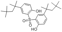 structure of CAS# 15452-89-8, 2,2'-Sulfonylbis(4-Tert-Octylphenol);2-[2-Hydroxy-5-(1,1,3,3-Tetramethylbutyl)Phenyl]Sulfonyl-4-(1,1,3,3-Tetramethylbutyl)Phenol;Nsc 119944;Phenol, 2,2'-Sulfonylbis(4-(1,1,3,3-Tetramethylbutyl)-
