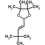 structure of CAS# 154820-99-2, 2-[(1E)-3,3-Dimethyl-1-Buten-1-Yl]-4,4,5,5-Tetramethyl-1,3,2-Dioxaborolane;2-t-Butyl-E-vinylboronic acid pinacol ester;E-2-(3,3-Dimethylbutenyl)boronic acid pinacol ester;trans-(3,3-Dimethylbuten-1-yl)boronic acid pinacol ester