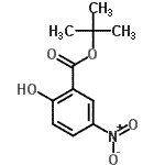 结构式 CAS# 155388-63-9, 2-甲基-2-丙基2-羟基-5-硝基苯甲酸酯