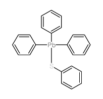 structure of CAS# 15590-77-9, Triphenylleadphenylsulphide;Tri(Phenyl)-Phenylsulfanyl-Plumbane;Tri(Phenyl)-(Phenylthio)Plumbane;Brn 3980792