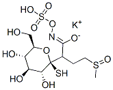 结构式 CAS# 15592-34-4, 1-硫代-beta-D-吡喃葡萄糖 1-[4-(甲基亚磺酰)-N-(磺基氧基)丁烷亚氨酸酯] 单钾盐