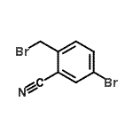 structure of CAS# 156001-53-5, 5-Bromo-2-(Bromomethyl)Benzonitrile;5-bromo-2-(bromomethyl)benzonitrile;5-Bromo-2-bromomethylbenzonitrile