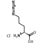 结构式 CAS# 156463-09-1, (1R)-4-叠氮基-1-羧基-1-丁烷铵氯化物