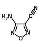 structure of CAS# 156463-85-3, 4-Amino-1,2,5-Oxadiazole-3-Carbonitrile;