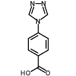 structure of CAS# 157069-48-2, 4-(4H-1,2,4-Triazol-4-Yl)Benzoic Acid;(4-[1,2,4]-Triazol-4-yl)-benzoic acid;4-(1,2,4-triazol-4-yl)benzoic acid;4-(4′-carboxyphenyl)-1,2,4-triazole