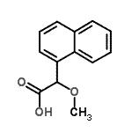 structure of CAS# 157134-51-5, Methoxy(1-Naphthyl)Acetic Acid;(S)-Î‘-METHOXY-2-NAPHTHYLACETIC ACID;NSC190826