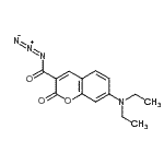structure of CAS# 157673-16-0, 7-(Diethylamino)-2-Oxo-2H-Chromene-3-Carbonyl Azide;7- COUMARIN-3-CARBONYLAZIDE;7-(Diethylamino)coumarin-3-carbonyl azide;7-[Diethylamino]coumarin-3-carbonylazide
