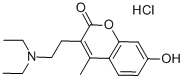 structure of CAS# 15776-59-7, 3-[2-(Diethylamino)Ethyl]-7-Hydroxy-4-Methylcoumarin Hydrochloride;3-(2-Diethylaminoethyl)-7-Hydroxy-4-Methyl-Chromen-2-One Hydrochloride;3-(2-Diethylaminoethyl)-7-Hydroxy-4-Methyl-2-Chromenone Hydrochloride;3-(2-Diethylaminoethyl)-7-Hydroxy-4-Methyl-Coumarin Hydrochloride