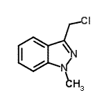 结构式 CAS# 1578-97-8, 3-(氯甲基)-1-甲基-1H-吲唑