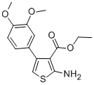 structure of CAS# 15854-12-3, 2-Amino-4-(3,4-Dimethoxy-Phenyl)-Thiophene-3-Carboxylic Acid Ethyl Ester;2-Amino-4-(3,4-Dimethoxyphenyl)-3-Thiophenecarboxylic Acid Ethyl Ester;2-Amino-4-(3,4-Dimethoxyphenyl)Thiophene-3-Carboxylic Acid Ethyl Ester;Zinc00118226