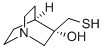 structure of CAS# 158568-64-0, (S)-3-(Mercaptomethyl)-1-Azabicyclo[2.2.2]Octan-3-Ol;1-Azabicyclo[2.2.2]Octan-3-Ol, 3-(Mercaptomethyl)-, (S)- (9CI);(S)-3-Hydroxy-3-Mercaptomethylquinuclidine;(S)-3-(Mercaptomethyl)Quinuclidin-3-Ol