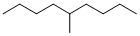 structure of CAS# 15869-85-9, 5-Methylnonane;Nonane, 5-Methyl-;Inchi=1/C10h22/C1-4-6-8-10(3)9-7-5-2/H10h,4-9H2,1-3H