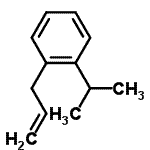 structure of CAS# 1587-06-0, 1-Allyl-2-Isopropylbenzene;3-(2-Isopropylphenyl)-1-propene