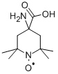 structure of CAS# 15871-57-5, 2,2,6,6-Tetramethylpiperidine-1-Oxyl-4-Amino-4-Carboxylic Acid;Toac;(4-Amino-4-Carboxy-2,2,6,6-Tetramethylpiperidin-1-Yl)Oxidanyl;4-Amino-4-Carboxy-2,2,6,6-Tetramethyl-1-Piperidinyloxy