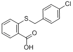 结构式 CAS# 15887-84-0, 2-[(4-氯苄基)硫基]苯甲酸