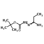 结构式 CAS# 159016-21-4, 2-甲基-2-丙基(2E)-2-(1-氨基亚丙基)肼羧酸酯