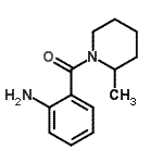 structure of CAS# 159180-70-8, (2-Aminophenyl)(2-Methyl-1-Piperidinyl)Methanone;(2-aminophenyl)(2-methylpiperidin-1-yl)methanone;(2-Amino-phenyl)-(2-methyl-piperidin-1-yl)-methanone;{2-[(2-methylpiperidin-1-yl)carbonyl]phenyl}amine