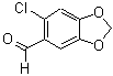 结构式 CAS# 15952-61-1, 6-氯-1,3-苯并二氧戊环-5-甲醛