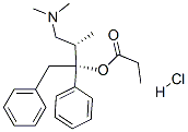 structure of CAS# 1596-70-9, [R-(R*,S*)]-alpha-[2-(Dimethylamino)-1-Methylethyl]-alpha-Phenylphenethyl Propionate Hydrochloride;(1-Benzyl-3-Dimethylamino-2-Methyl-1-Phenyl-Propyl) Propanoate Hydrochloride;Propanoic Acid (1-Benzyl-3-Dimethylamino-2-Methyl-1-Phenylpropyl) Ester Hydrochloride;Propionic Acid (1-Benzyl-3-Dimethylamino-2-Methyl-1-Phenyl-Propyl) Ester Hydrochloride
