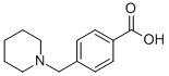 structure of CAS# 159691-33-5, 4-(1-Piperidinylmethyl)-Benzoic Acid;4-(Piperidin-1-Ylmethyl)Benzoic Acid(SALTDATA: 1.3H2O);4-(Piperidin-1-Ylmethyl)Benzoic Acid 1.3H2O;4-PIPERIDIN-1-YLMETHYL-BENZOIC ACID