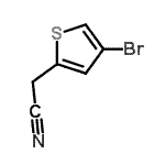 structure of CAS# 160005-43-6, (4-Bromo-2-Thienyl)Acetonitrile;(4-Bromo-thiophen-2-yl)-acetonitrile;2-(4-bromothiophen-2-yl)acetonitrile;MFCD09475422