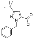 structure of CAS# 160233-29-4, 3-(1,1-Dimethylethyl)-1-(Phenylmethyl)-1H-Pyrazole-5-Carbonylchloride;1-Benzyl-3-(Tert-Butyl)-1H-Pyrazole-5-Carbonyl Chloride, 95+%;1-BENZYL-3-(TERT-BUTYL)-1H-PYRAZOLE-5-CARBONYL CHLORIDE;1-BENZYL-3-(TERT-BUTYL)PYRAZOLE-5-CARBONYL CHLORIDE
