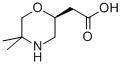 structure of CAS# 160415-07-6, (2S)-5,5-Dimethyl-2-MorpholineAcetic Acid Hydrochloride (1:1);(2S)-(+)-5,5-DIMETHYL-2-MORPHOLINEACETIC ACID;(S)-(5,5-DIMETHYL-MORPHOLIN-2-YL)-ACETIC ACID;(S)-2-(5,5-Dimethylmorpholin-2-Yl)Acetic Acid