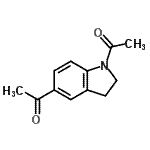 结构式 CAS# 16078-35-6, 1,1'-(2,3-二氢-1H-吲哚-1,5-二基)二乙酮