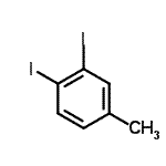structure of CAS# 1608-47-5, 1,2-Diiodo-4-Methylbenzene;3,4-Diiodotoluene