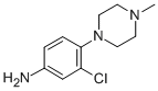 结构式 CAS# 16154-72-6, 3-氯-4-(4-甲基-1-哌嗪基)-苯胺