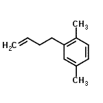structure of CAS# 161865-25-4, 2-(3-Buten-1-Yl)-1,4-Dimethylbenzene;4-(2,5-Dimethylphenyl)-1-butene